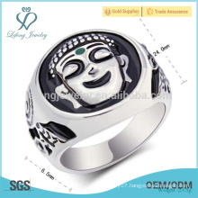 Wholesale jewelry 316l stainless steel ring,black agate ring engagement